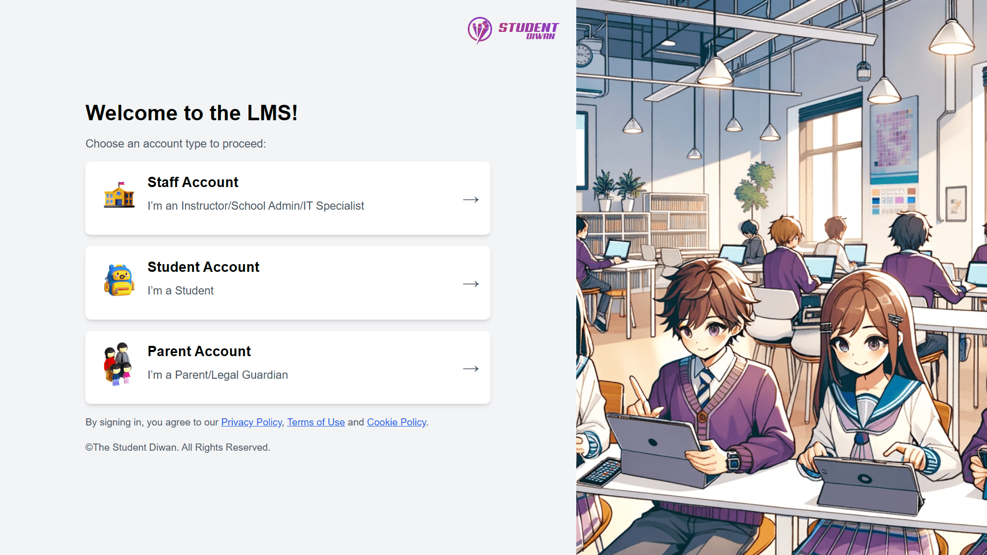 Showcase of Student Diwan LMS